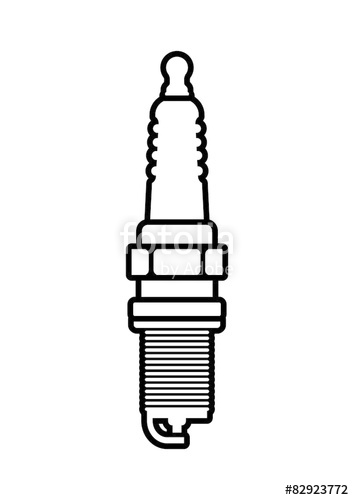 354x500 Car Spark Plug Icon On White Background Stock Image And Royalty