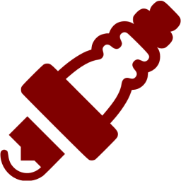 256x256 Maroon Spark Plug Icon