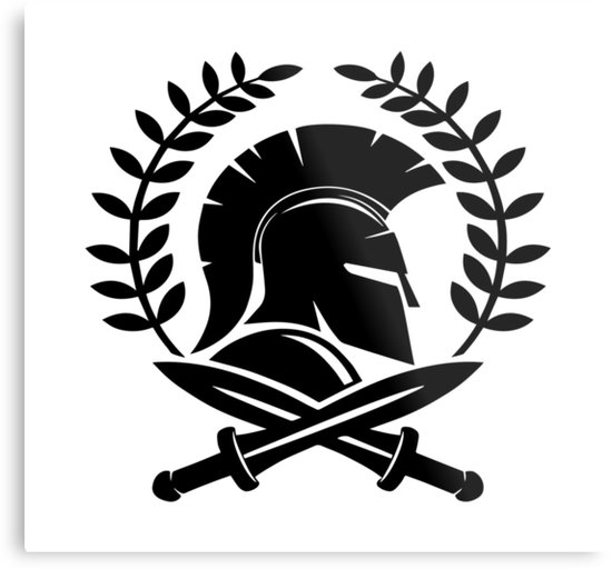 550x512 Spartan Helmet Icon Metal Print
