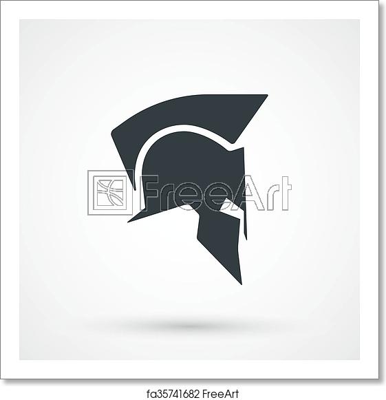 561x581 Free Art Print Of Spartan Helmet Icon Spartan Helmet Icon