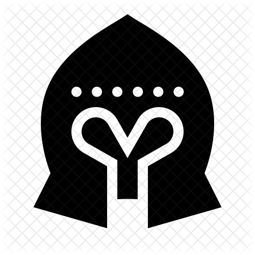 512x512 Spartan Helmet Icon Of Glyph Style