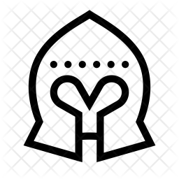 256x256 Spartan Helmet Icon Of Line Style
