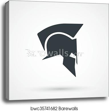 382x390 Spartan Helmet Icon, Canvas Print Barewalls Posters Prints