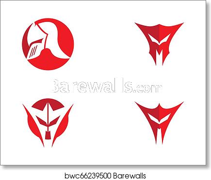 435x370 Spartan Helmet Vector Icon, Art Print Barewalls Posters Prints