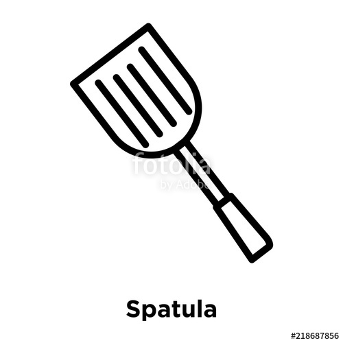 500x500 Spatula Icon Isolated On White Background Modern And Editable