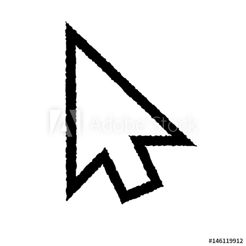 500x500 Vector Of Cursor Icon Doodle