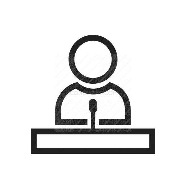 Guest Speaker Line Icon 600x600 Guest Speaker Line Icon