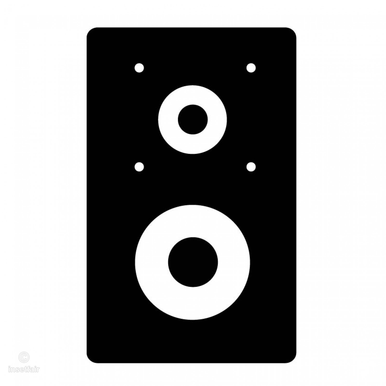 1600x1600 Speaker Box Simple Flat Icon Png