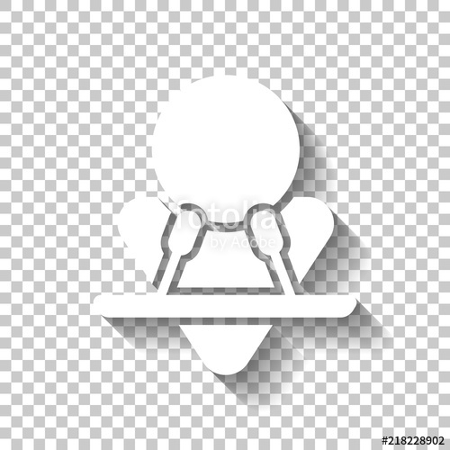 500x500 Male Speaker Icon White Icon With Shadow On Transparent Backgro