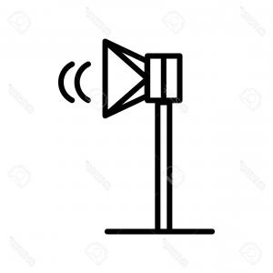 300x300 White Sound Speaker Icon Vector Illustration Catchsplace