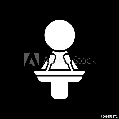 500x500 Woman Speaker Icon White Icon On Black Background Inversion