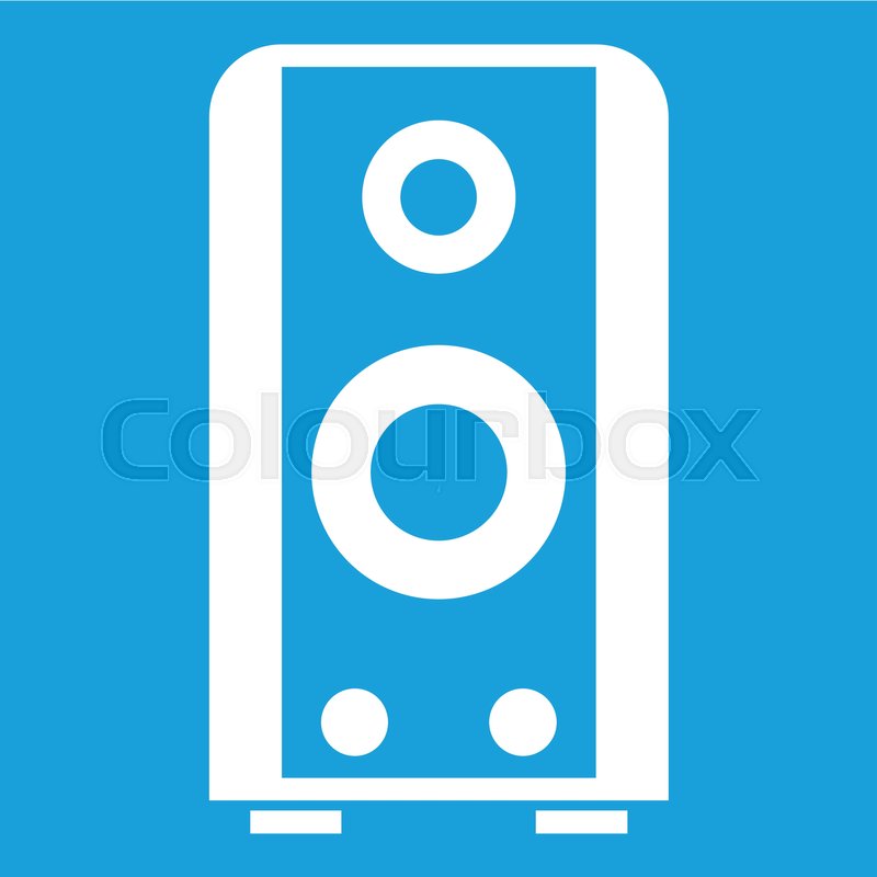 800x800 Black Sound Speaker Icon White Stock Vector Colourbox