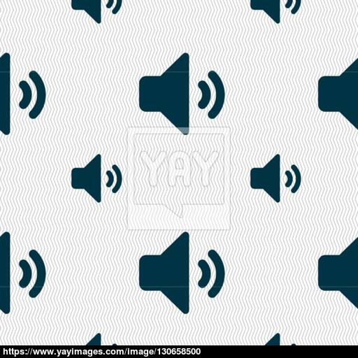 512x512 Speaker Volume, Sound Icon Sign Seamless Pattern With Geometric