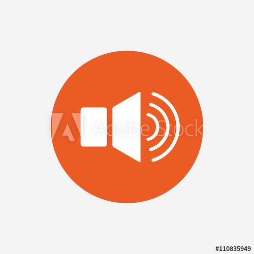 500x500 Speaker Volume Sign Icon Sound Symbol