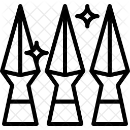 256x256 Spear Icon Of Line Style