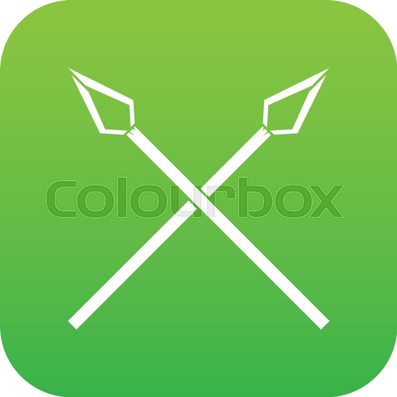 800x800 Spear Icon Green Vector Isolated On Stock Vector Colourbox