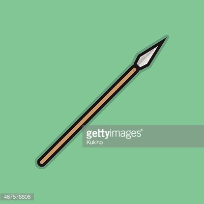 415x415 Flat Stroke Spear Icon Premium Clipart