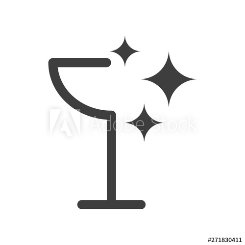 500x500 Icon Clean Glass Surface Special Symbol Of Purity Vector