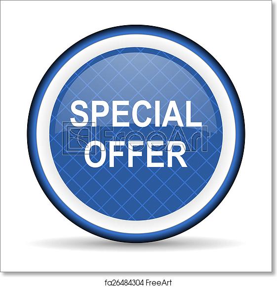 561x581 Free Art Print Of Special Offer Blue Icon Freeart