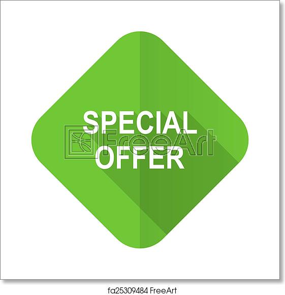 561x581 Free Art Print Of Special Offer Flat Icon Freeart