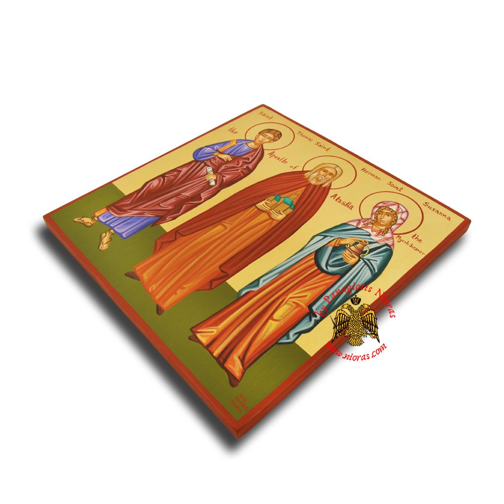 1000x1000 Hagiography Byzantine Hand Painted Icon St Thomas, St Herman