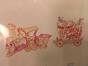 300x225 Disney Park Icon Sketch Casey Jr Electrical Light Parade Signed