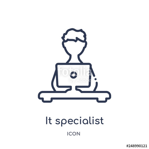 500x500 It Specialist Icon From Other Outline Collection Thin Line It