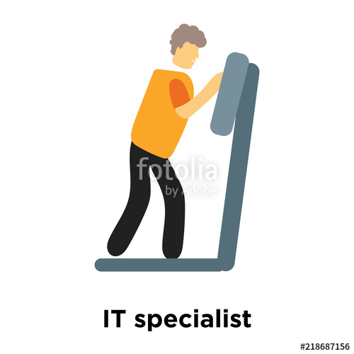 500x500 It Specialist Icon Isolated On White Background Simple