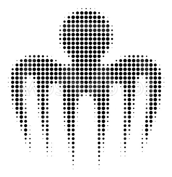 562x577 Black Pixel Spectre Octopus