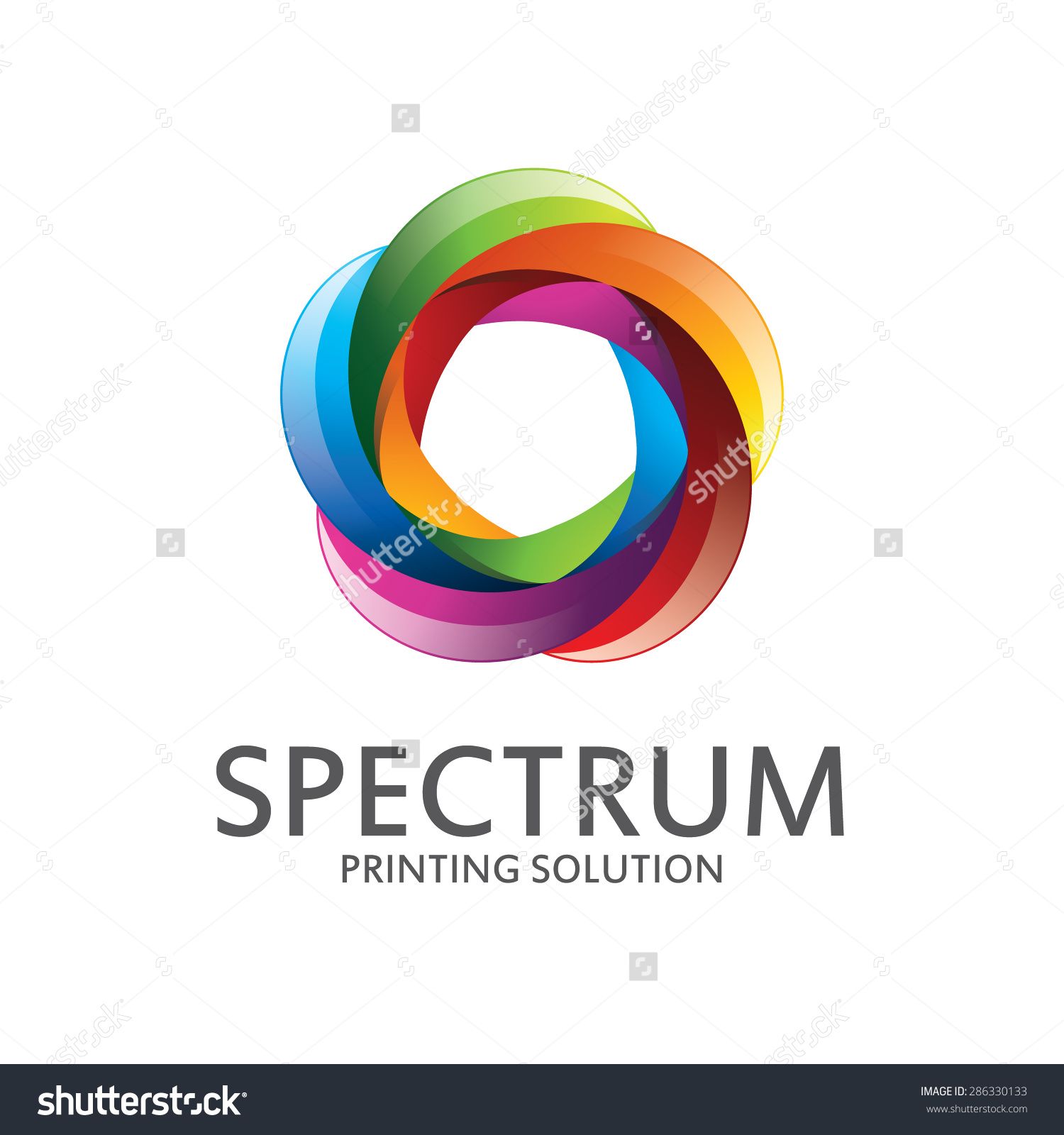 1500x1600 Spectrum Logo Design With Rainbow Color Abstract Colorful