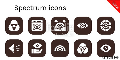 500x250 Spectrum Icon Set Stock Image And Royalty Free Vector