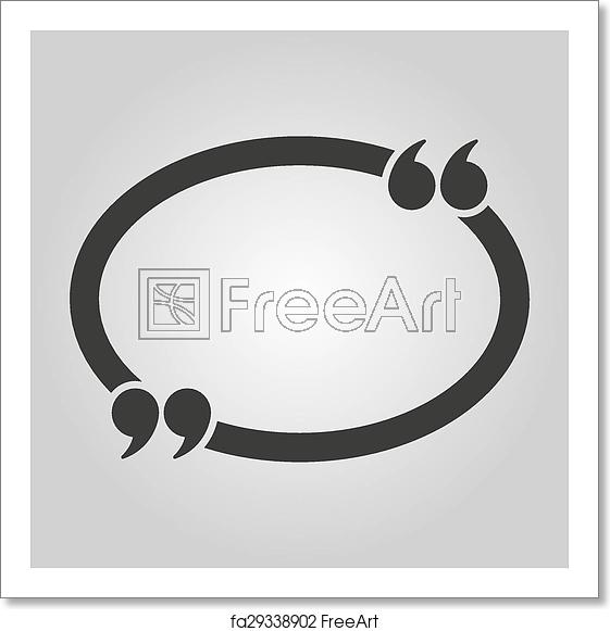 561x581 Free Art Print Of The Quotation Mark Speech Bubble Icon Quotes