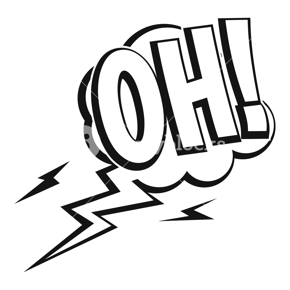1000x1000 Oh, Speech Bubble Icon Simple Illustration Of Oh, Speech Bubble