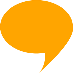 256x256 Orange Speech Bubble Icon