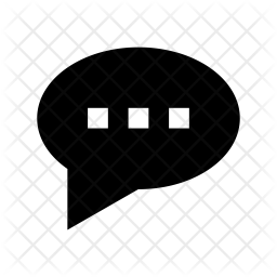256x256 Speech Bubble Icon Of Glyph Style