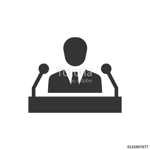 500x500 Professor Speech Icon Stock Image And Royalty Free Vector