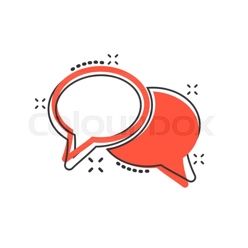 800x800 Vector Cartoon Speech Bubble Icon In Stock Vector Colourbox