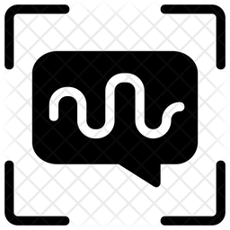 256x256 Speech Recognition Icon Of Glyph Style