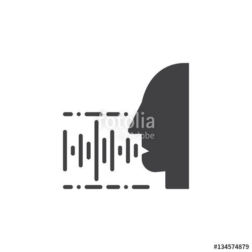500x500 Voice, Speech Recognition Icon Vector, Filled Flat Sign, Solid