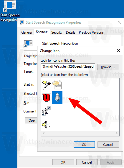 421x569 Create Start Speech Recognition Shortcut In Windows