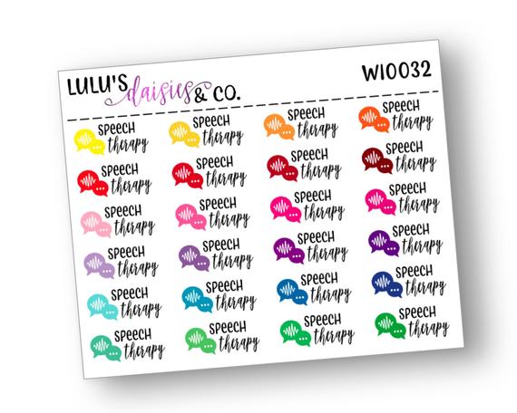 570x456 Speech Therapy Words And Icons Words And Icon Stickers Etsy