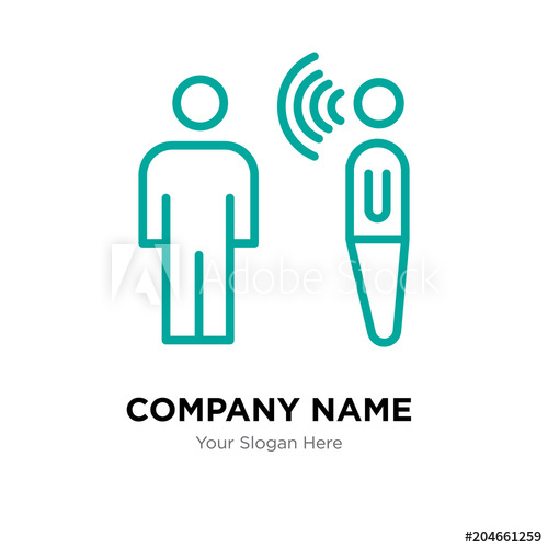 500x500 Speech Therapy Company Logo Design Template, Colorful Vector Icon