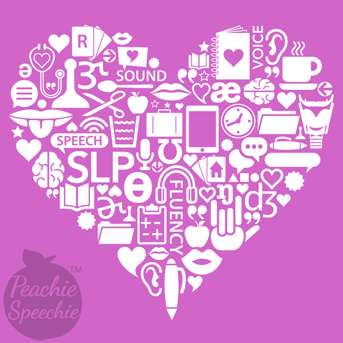 500x500 Heart Icons Slp Speech Tee Shirt Slp That's Me Speech Therapy