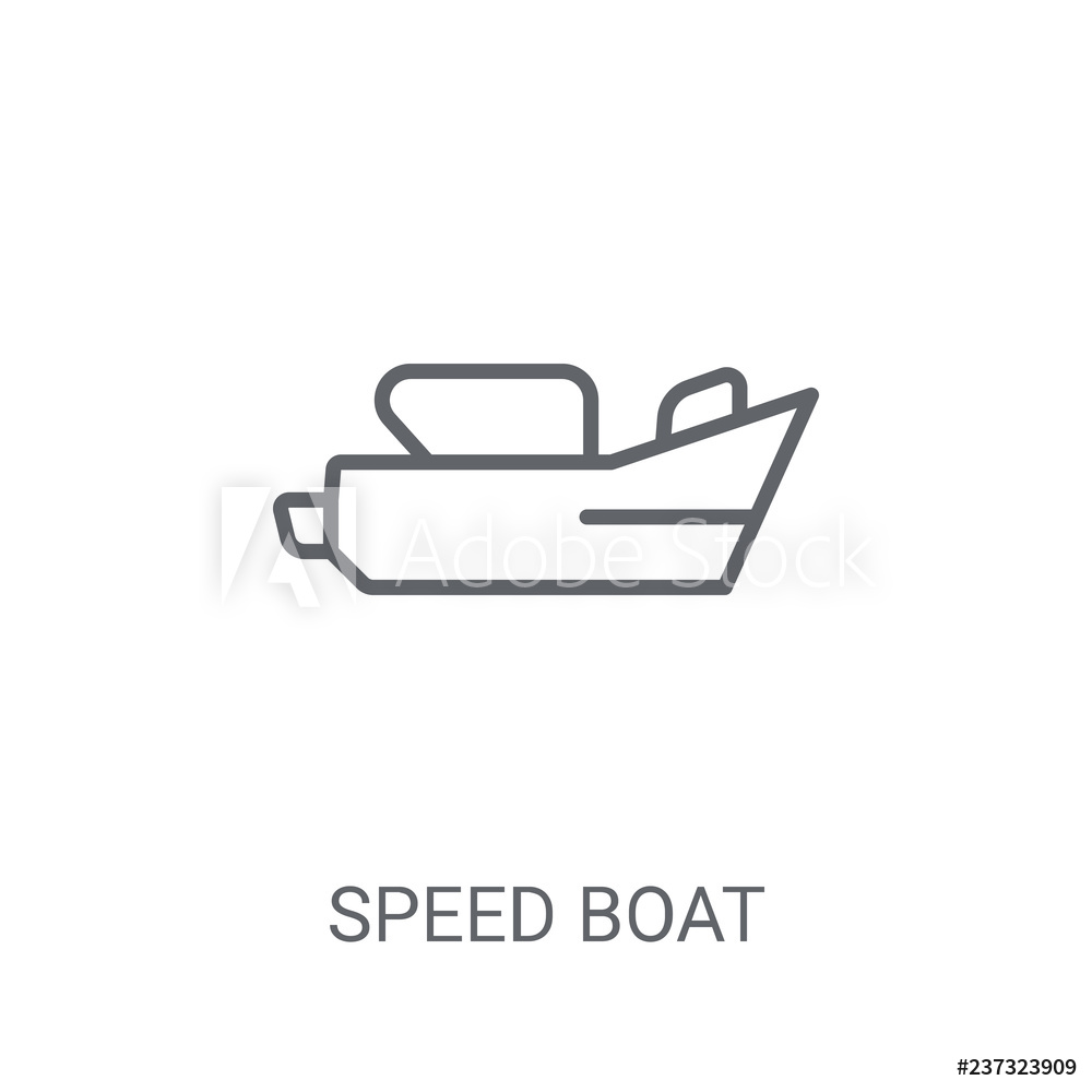 1000x1000 Photo Art Print Speed Boat Icon Europosters