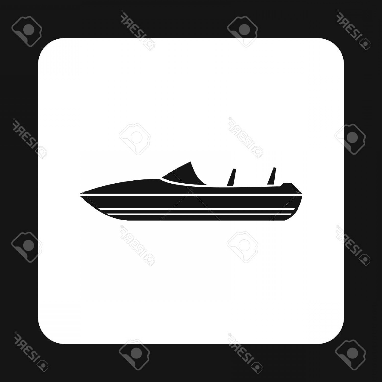 1560x1560 Photostock Vector Speed Boat Icon In Simple Style Isolated