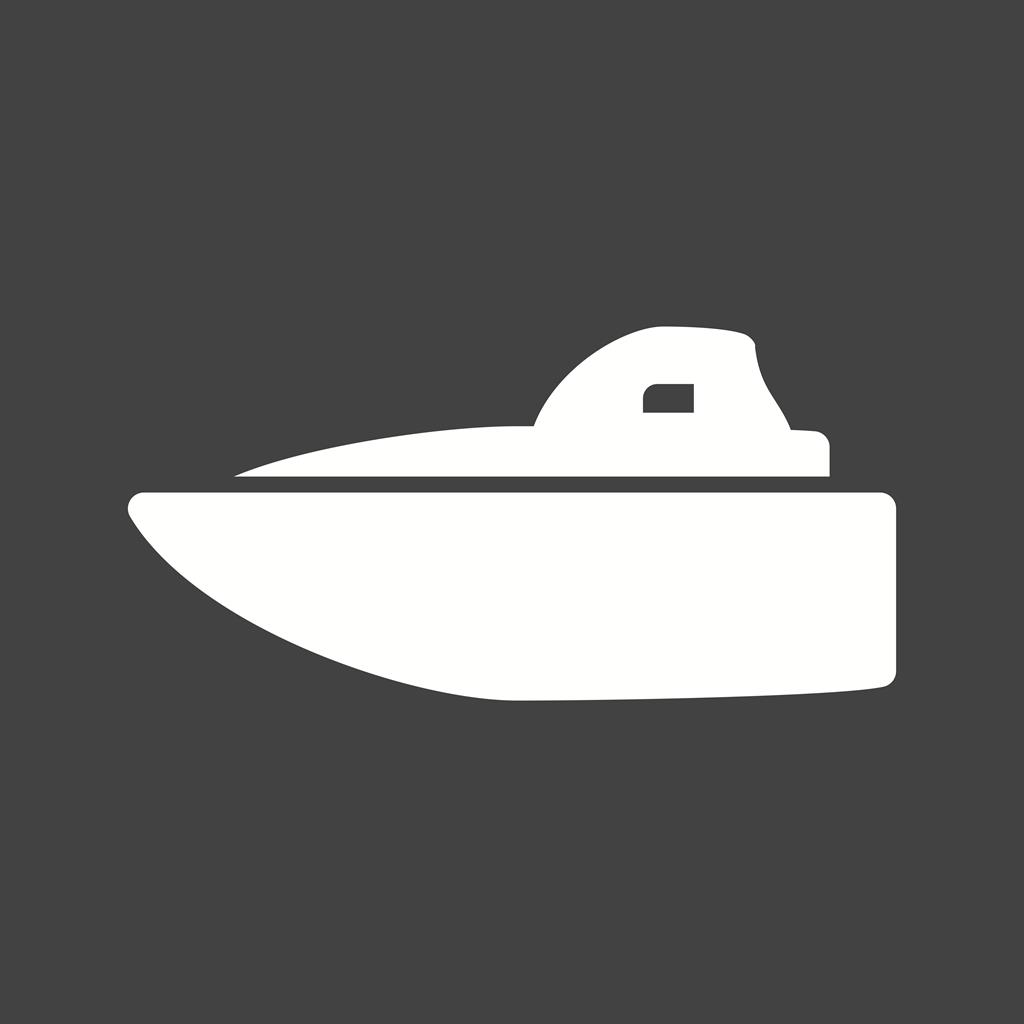 1024x1024 Speed Boat Glyph Inverted Icon