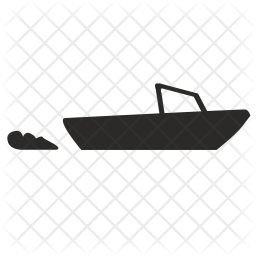 256x256 Speed Boat Icon Of Glyph Style