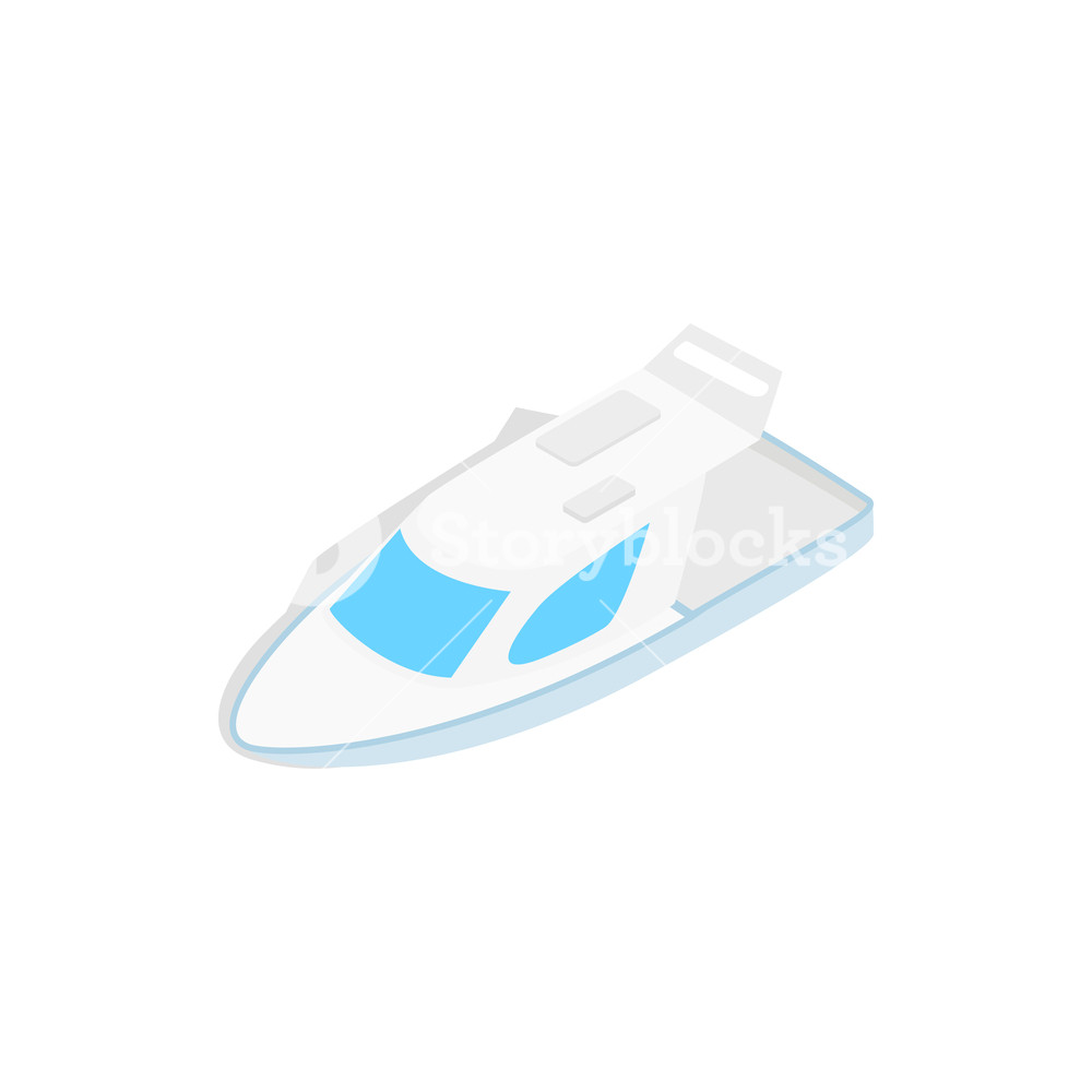 1000x1000 Speed Boat Icon In Isometric Style Isolated On White Background
