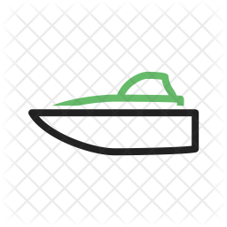 256x256 Speedboat Icon Of Line Style