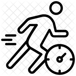 256x256 Running Speed Icon Of Line Style